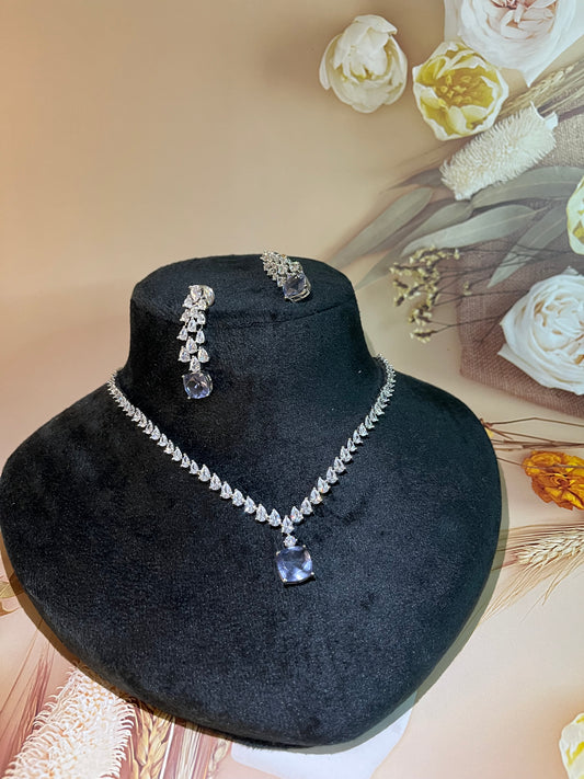 Tanzanite Diamond Style Necklace